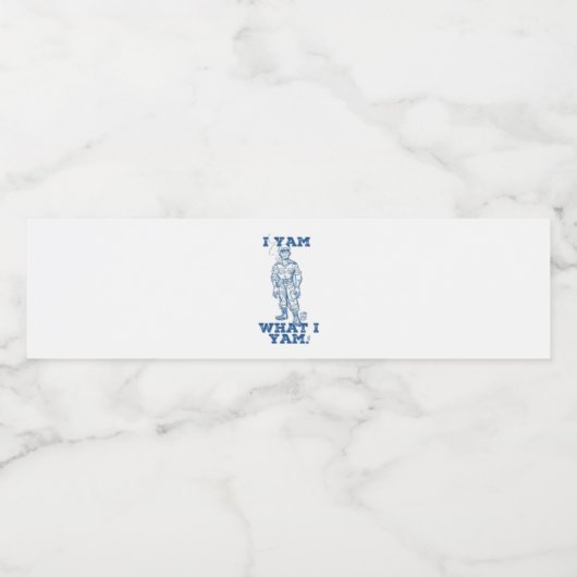 Ich Yam, was ich bin. Entwurf Wasserflaschenetikett (Einzelnes Label)