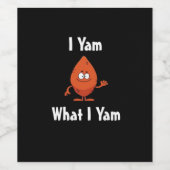 Ich Yam, was ich für ein Grundkonzept für Erntedan Weinetikett (Einzelnes Label)