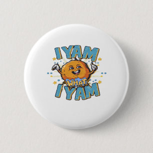 Ich Yam, was ich klassisches Design für Erntedank  Button