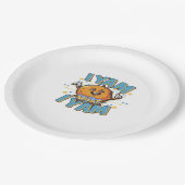 Ich Yam, was ich klassisches Design für Erntedank  Pappteller (Schrägansicht)