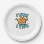 Ich Yam, was ich klassisches Design für Erntedank  Pappteller (Vorderseite)