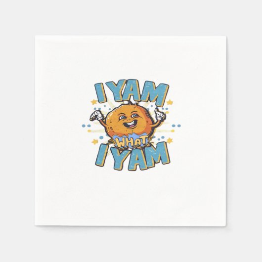 Ich Yam, was ich klassisches Design für Erntedank Serviette (Vorderseite)