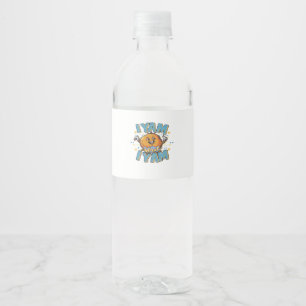 Ich Yam, was ich klassisches Design für Erntedank Wasserflaschenetikett