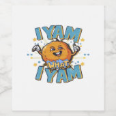 Ich Yam, was ich klassisches Design für Erntedank Weinetikett (Einzelnes Label)