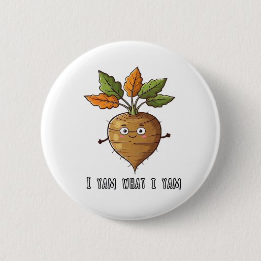 Ich Yam, was ich lese Niedlich und gemütlich Autum Button (Vorderseite)