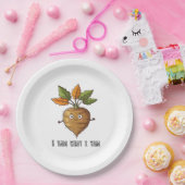 Ich Yam, was ich lese Niedlich und gemütlich Autum Pappteller (Party)