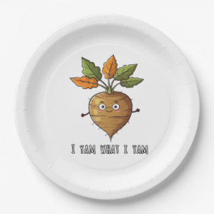 Ich Yam, was ich lese Niedlich und gemütlich Autum Pappteller