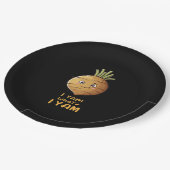 Ich Yam, was ich lese Niedlich und gemütlich Autum Pappteller (Schrägansicht)