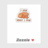 Ich Yam, was ich Yam Classic Funny Basic Aufkleber (Blatt)