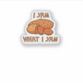 Ich Yam, was ich Yam Classic Funny Basic Aufkleber (Vorderseite)