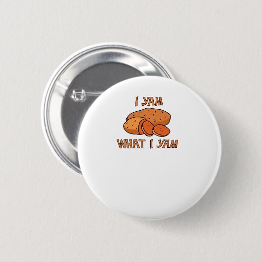Ich Yam, was ich Yam Classic Funny Basic Button (Vorne & Hinten)
