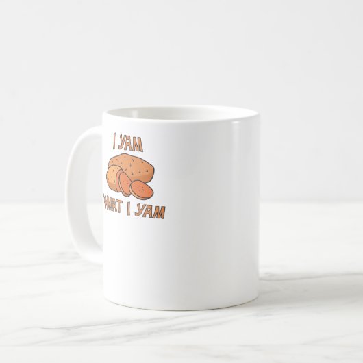 Ich Yam, was ich Yam Classic Funny Basic Kaffeetasse (Vorderseite Links)