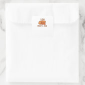 Ich Yam, was ich Yam Classic Funny Basic Quadratischer Aufkleber (Tasche)