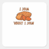 Ich Yam, was ich Yam Classic Funny Basic Quadratischer Aufkleber (Vorderseite)