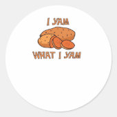 Ich Yam, was ich Yam Classic Funny Basic Runder Aufkleber (Vorderseite)