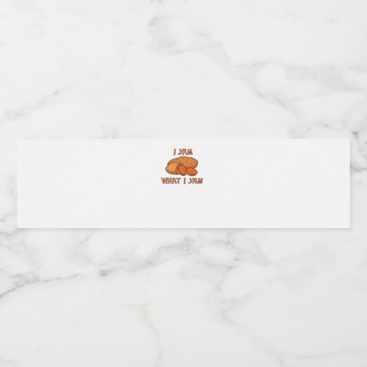 Ich Yam, was ich Yam Classic Funny Basic Wasserflaschenetikett (Einzelnes Label)