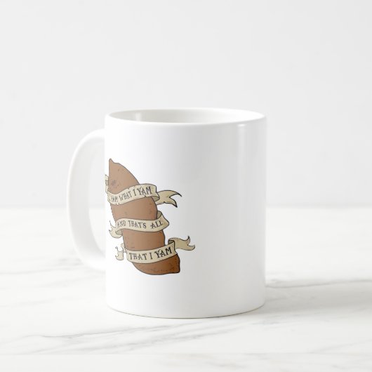 Ich Yam, was ich Yam Classic Quote Funny Kaffeetasse (Vorderseite Links)