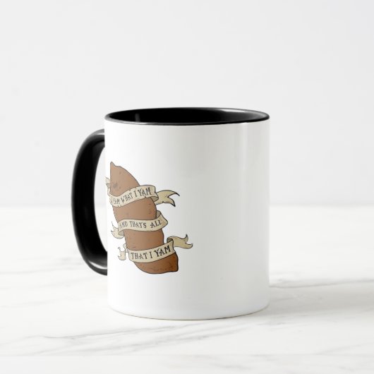 Ich Yam, was ich Yam Classic Quote Funny Tasse (Vorderseite Links)