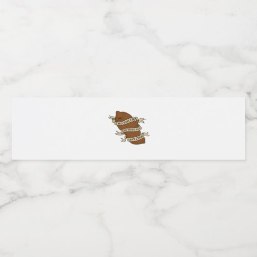 Ich Yam, was ich Yam Classic Quote Funny Wasserflaschenetikett (Einzelnes Label)