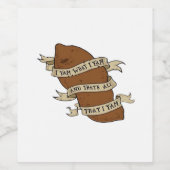 Ich Yam, was ich Yam Classic Quote Funny Weinetikett (Einzelnes Label)