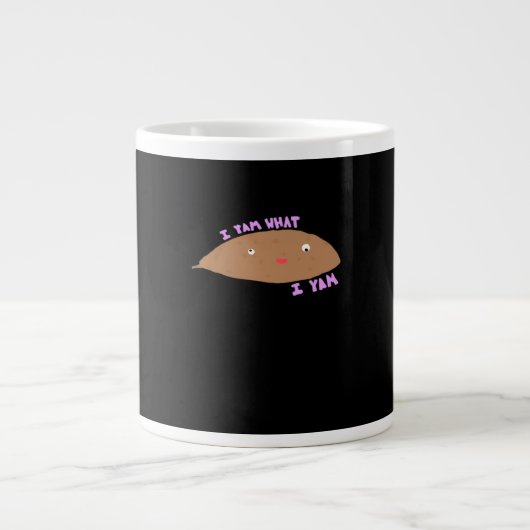 Ich Yam, was ich Yam Classic Trendy Jumbo-Tasse (Vorderseite)