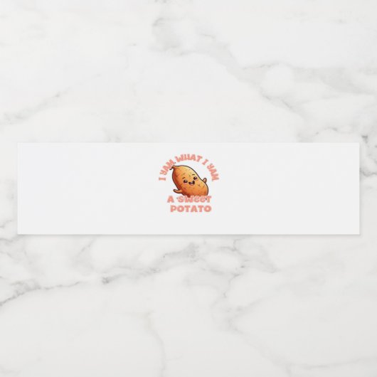 Ich Yam, was ich Yam, ein süßer Kartoffelklassiker Wasserflaschenetikett (Einzelnes Label)