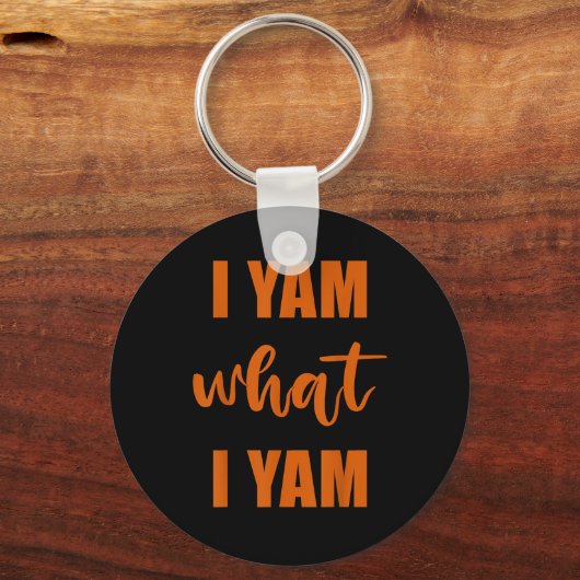 Ich Yam, was ich Yam Erntedank Matching Family Top Schlüsselanhänger (Vorderseite)