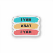 Ich Yam, was ich Yam Funny Classic Aufkleber (Vorderseite)