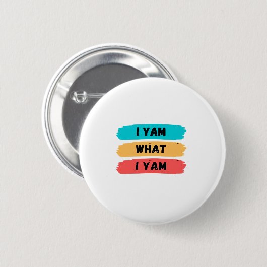 Ich Yam, was ich Yam Funny Classic Button (Vorne & Hinten)
