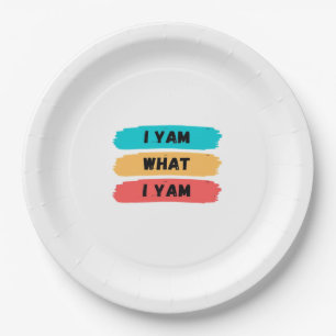 Ich Yam, was ich Yam Funny Classic Pappteller