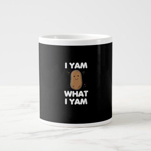 Ich Yam, was ich Yam Funny Erntedank Jumbo-Tasse (Vorderseite)