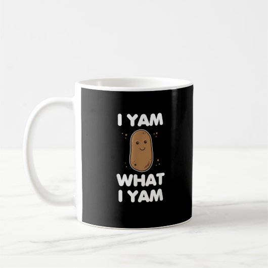 Ich Yam, was ich Yam Funny Erntedank Kaffeetasse (Links)