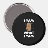 Ich Yam, was ich Yam Funny Erntedank Magnet (Vorderseite/Rückseite)