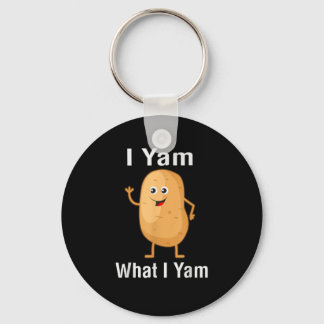 Ich Yam, was ich Yam Funny Erntedank Potato Pun Sh Schlüsselanhänger