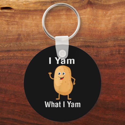 Ich Yam, was ich Yam Funny Erntedank Potato Pun Sh Schlüsselanhänger (Vorderseite)