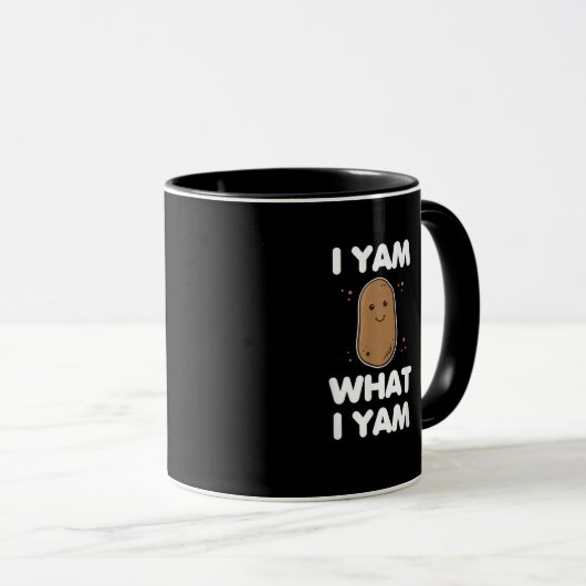 Ich Yam, was ich Yam Funny Erntedank Tasse (VorderseiteRechts)
