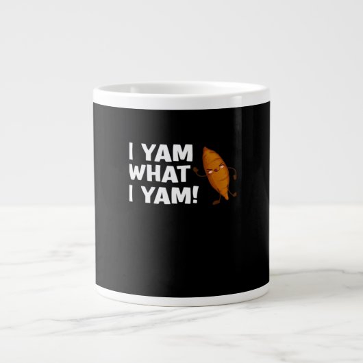 Ich Yam, was ich Yam Funny Food Lover Classic Jumbo-Tasse (Vorderseite)