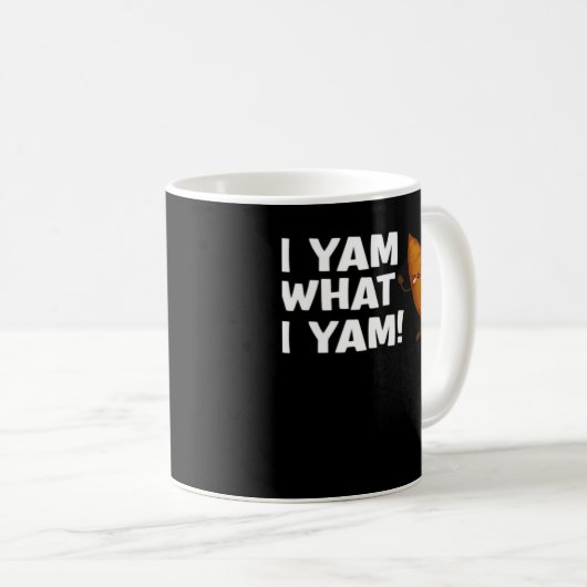 Ich Yam, was ich Yam Funny Food Lover Classic Kaffeetasse (VorderseiteRechts)