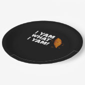 Ich Yam, was ich Yam Funny Food Lover Classic Pappteller (Schrägansicht)