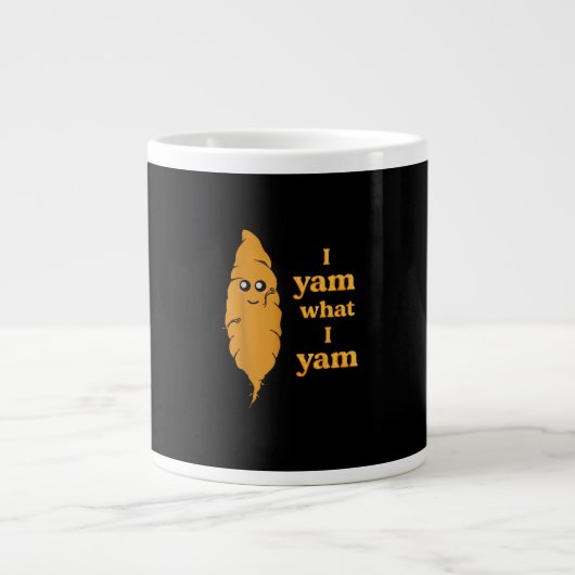 Ich Yam, was ich Yam Funny Jumbo-Tasse (Vorderseite)