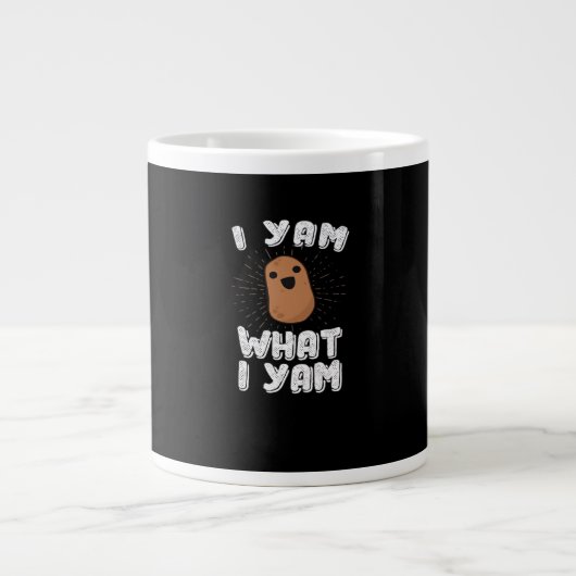 Ich Yam, was ich Yam Funny Potato Pub Erntedank Jumbo-Tasse (Vorderseite)