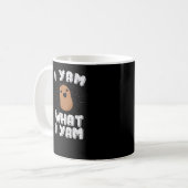 Ich Yam, was ich Yam Funny Potato Pub Erntedank Kaffeetasse (Vorderseite Links)