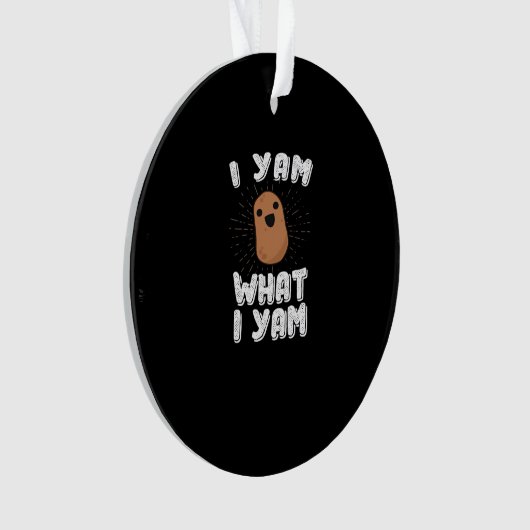 Ich Yam, was ich Yam Funny Potato Pub Erntedank Ornament (Vorderseite)
