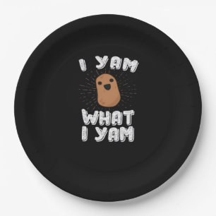 Ich Yam, was ich Yam Funny Potato Pub Erntedank Pappteller
