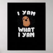 Ich Yam, was ich Yam Funny Potato Pub Erntedank Poster (Vorne)