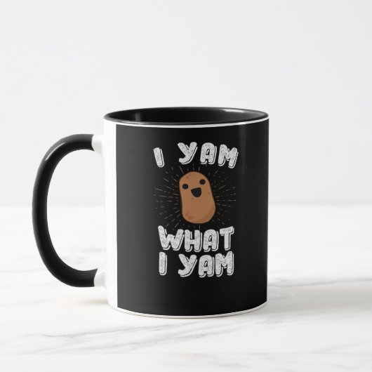 Ich Yam, was ich Yam Funny Potato Pub Erntedank Tasse (Links)