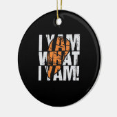 Ich Yam, was ich Yam Funny Zitat Keramik Ornament (Links)