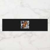 Ich Yam, was ich Yam Funny Zitat Wasserflaschenetikett (Einzelnes Label)