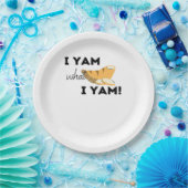 Ich Yam, was ich Yam! Klassisch Pappteller (Party)