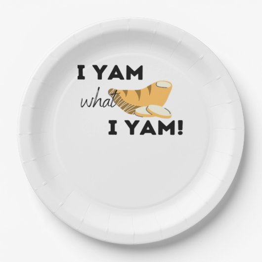 Ich Yam, was ich Yam! Klassisch Pappteller (Vorderseite)